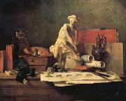 Jean Baptiste Simeon Chardin Still Life with the Attributes of the Arts oil painting